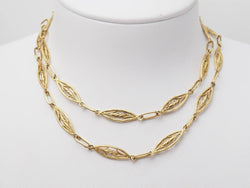 Collier filigrane ancien en or jaune - Castafiore