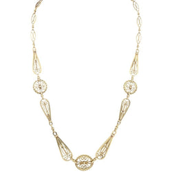 Collier filigrane ancien en or jaune - Castafiore