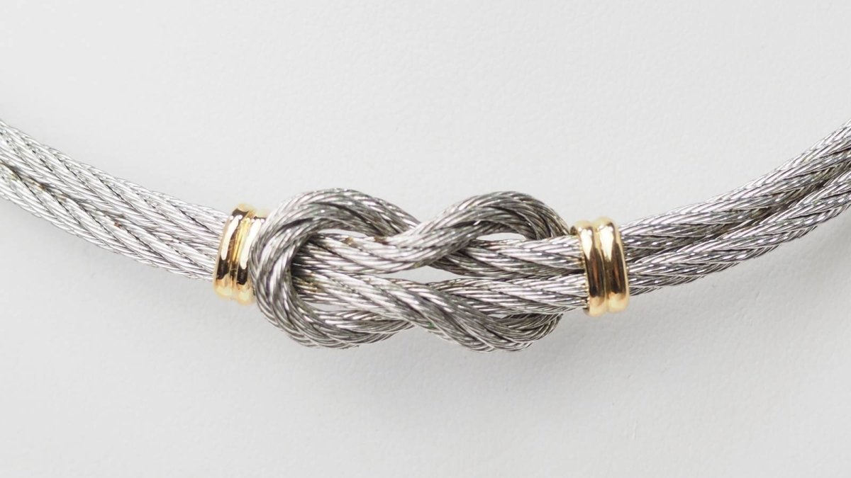 Collier FRED force 10 vintage en or jaune et acier - Castafiore