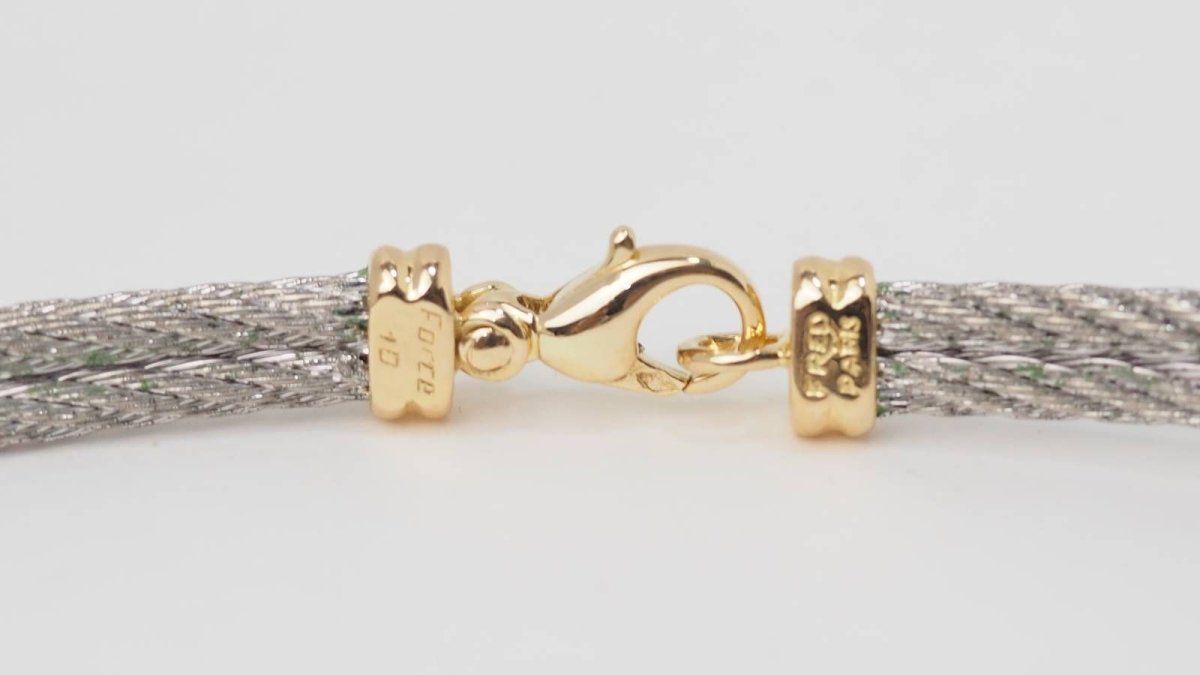 Collier FRED force 10 vintage en or jaune et acier - Castafiore