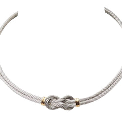 Collier FRED force 10 vintage en or jaune et acier - Castafiore