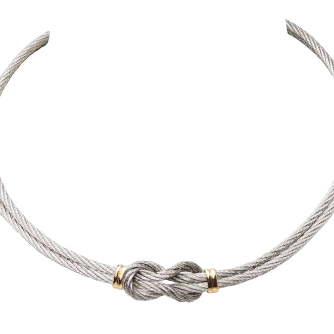 Collier FRED force 10 vintage en or jaune et acier - Castafiore