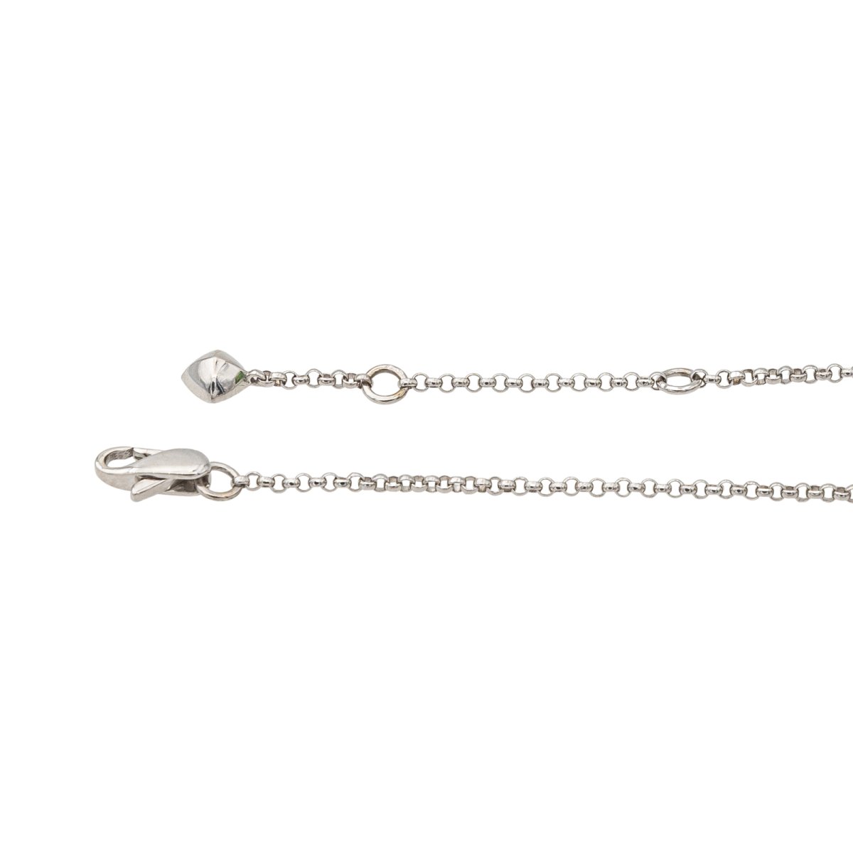 Collier FRED "Pain de sucre" en or blanc, topaze et diamants - Castafiore