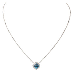 Collier FRED "Pain de sucre" en or blanc, topaze et diamants - Castafiore