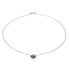 Collier FRED "Pain de sucre" en or blanc, topaze et diamants - Castafiore