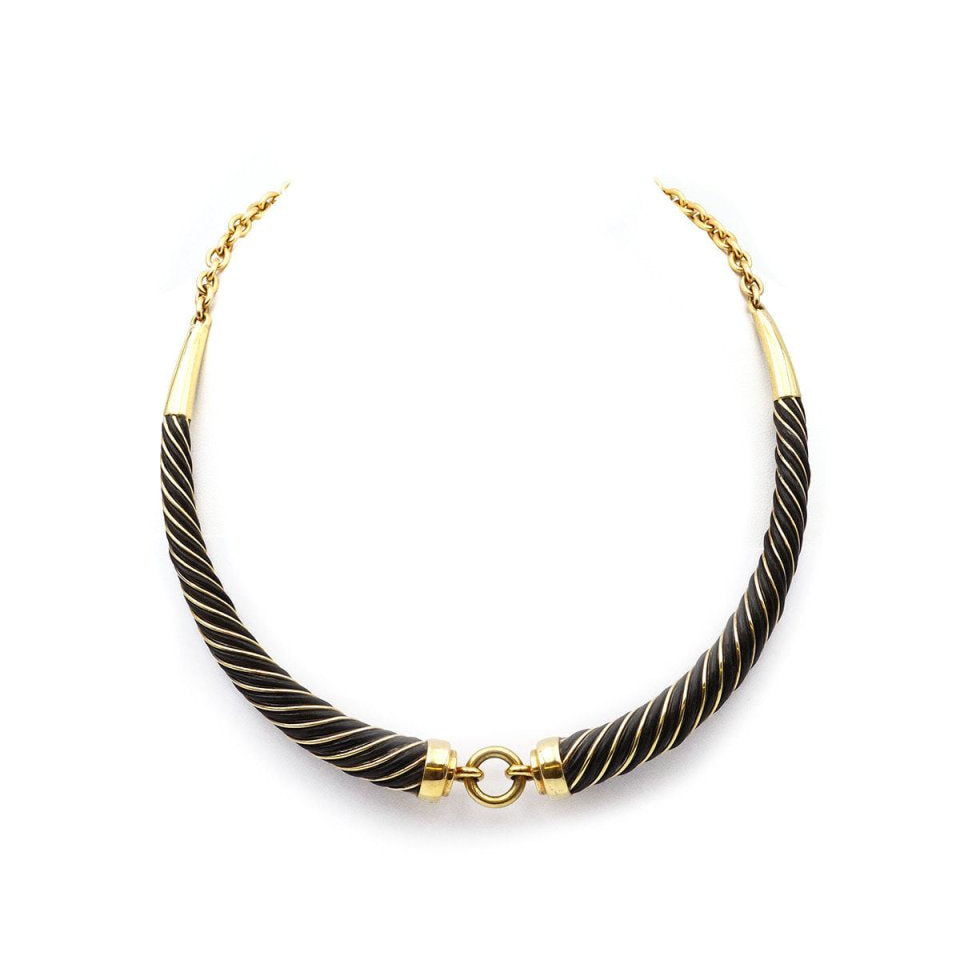 Collier Gay Frères torque or et argent - Castafiore