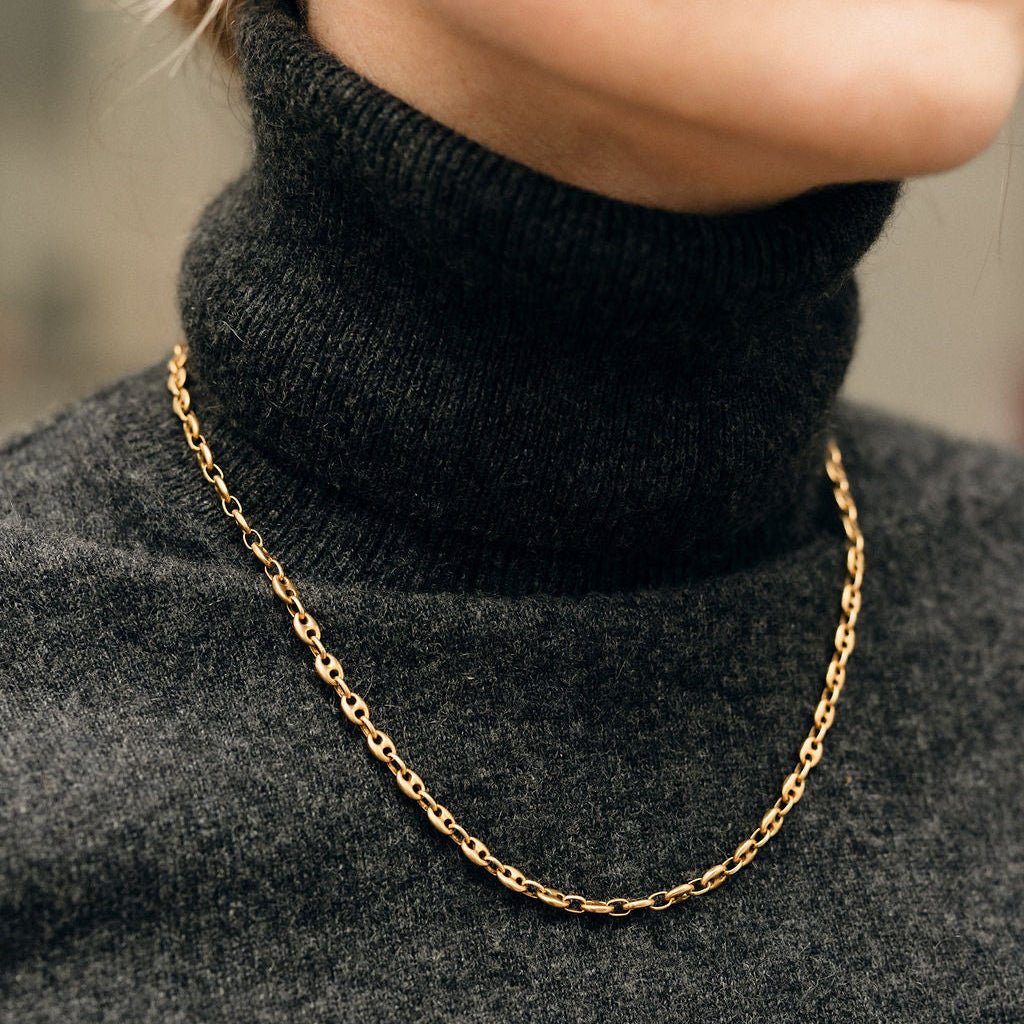 Collier Grain de café en or jaune - Castafiore