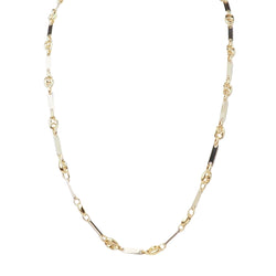 Collier grain de café or jaune et blanc - Castafiore