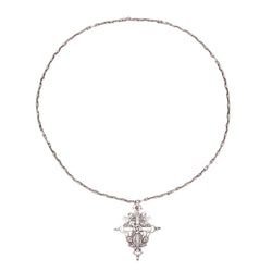 Collier H. TEGUY Croix basque en argent - Castafiore