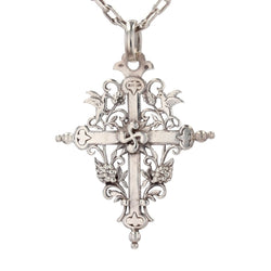 Collier H. TEGUY Croix basque en argent - Castafiore