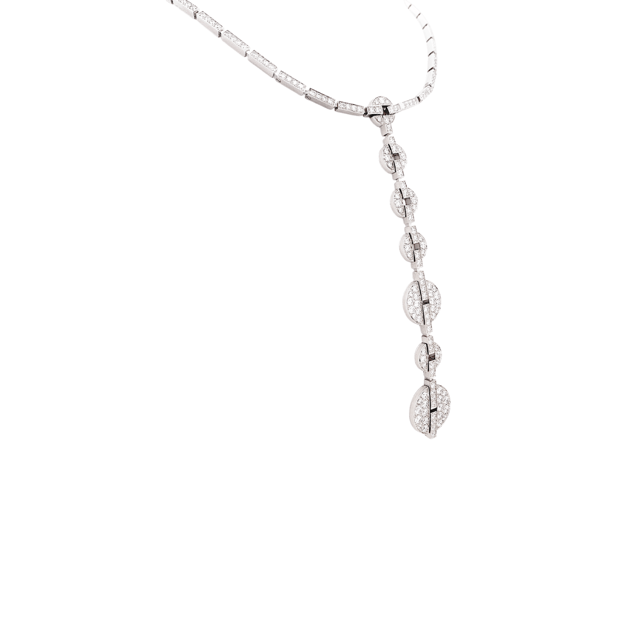 Collier Haute Joaillerie Cartier "Himalia" or blanc, diamants. - Castafiore