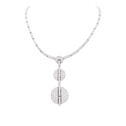 Collier Haute Joaillerie Cartier "Himalia" or blanc, diamants. - Castafiore