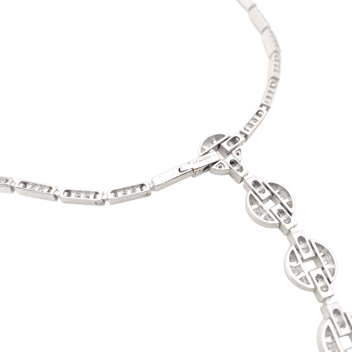 Collier Haute Joaillerie Cartier "Himalia" or blanc, diamants. - Castafiore