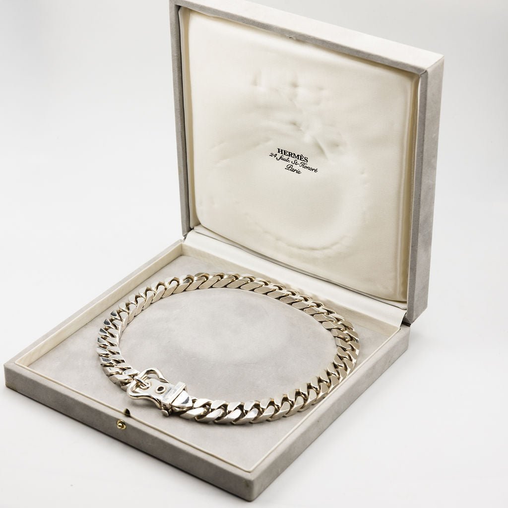Collier HERMÈS "Ceinture" en argent - Castafiore