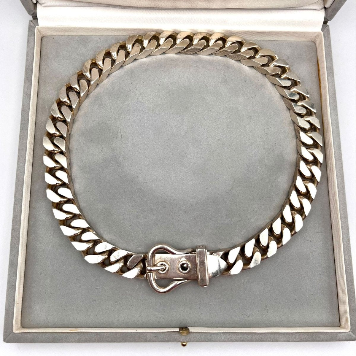 Collier HERMÈS "Ceinture" en argent - Castafiore