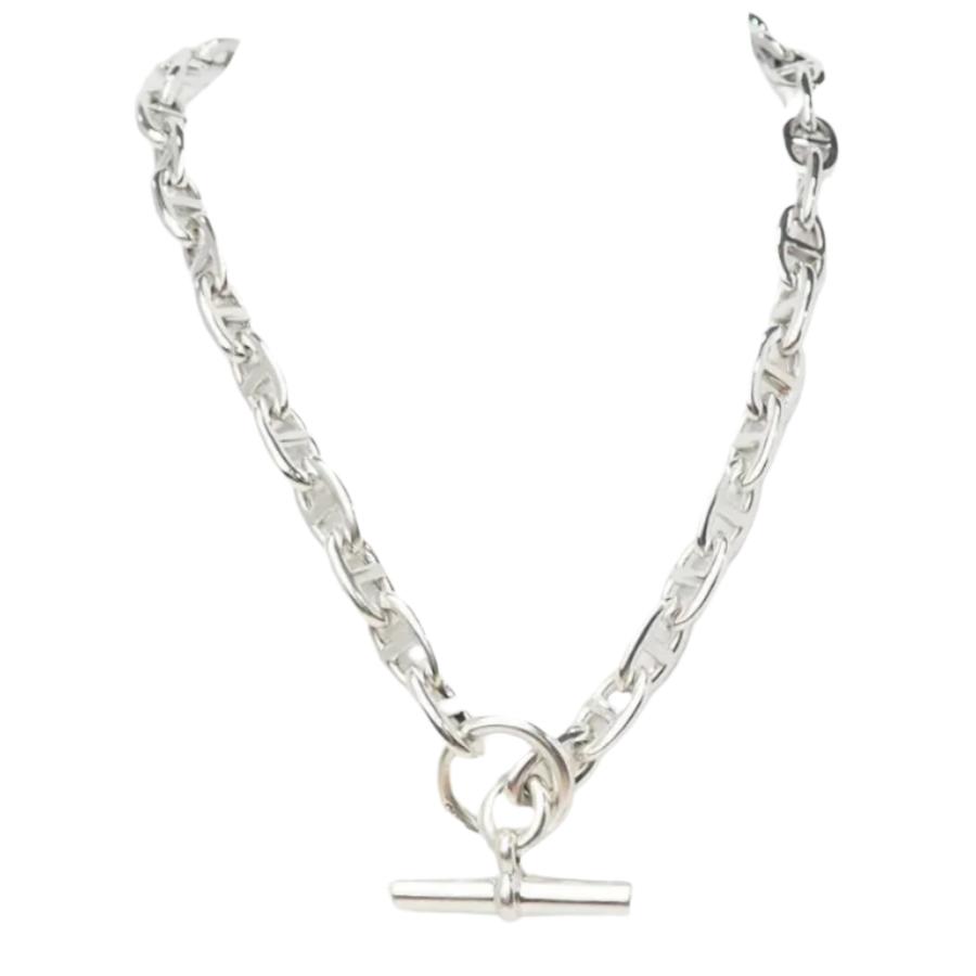 Collier HERMÈS "Chaîne d'Ancre" en argent - Castafiore