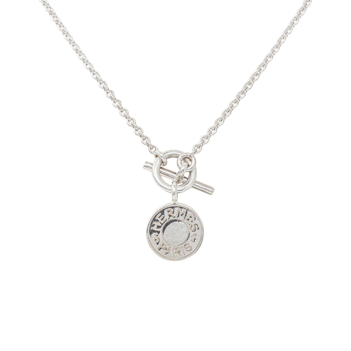 Collier HERMÉS "Ex-Libris" en argent - Castafiore