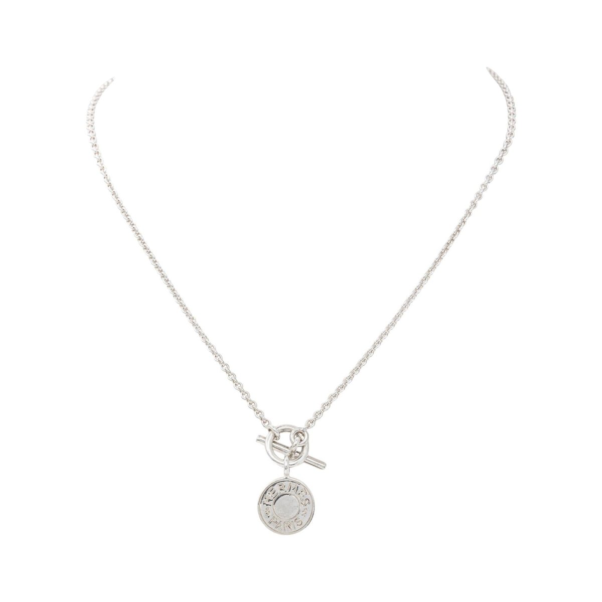 Collier HERMÉS "Ex-Libris" en argent - Castafiore