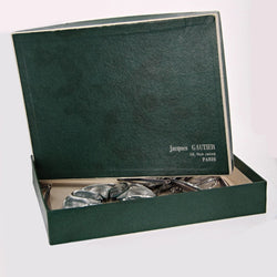 Collier JACQUES GAUTIER Vintage en métal argenté et verre - Castafiore