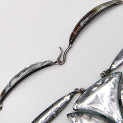 Collier JACQUES GAUTIER Vintage en métal argenté et verre - Castafiore