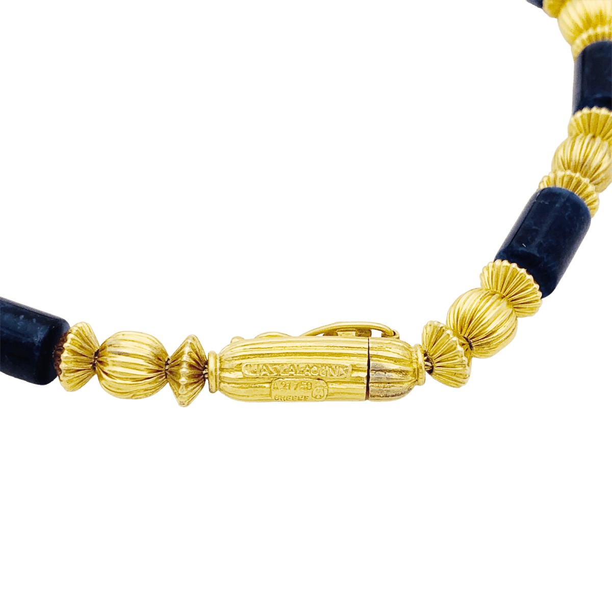 Collier LALAOUNIS en or jaune et sodalite - Castafiore