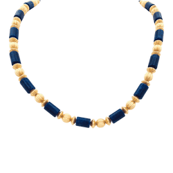 Collier LALAOUNIS en or jaune et sodalite - Castafiore