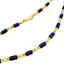 Collier LALAOUNIS en or jaune et sodalite - Castafiore