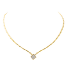 Collier Losange Diamant en Or Jaune 750 - Castafiore