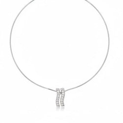 Collier Louis FERAUD en or blanc et diamants - Castafiore