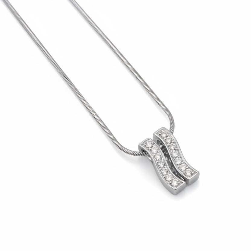 Collier Louis FERAUD en or blanc et diamants - Castafiore