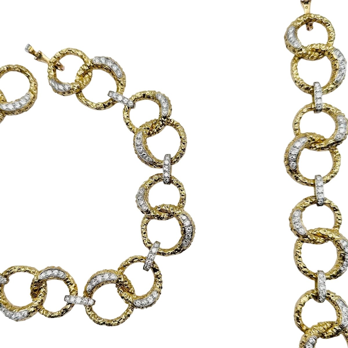 Collier M. GERARD en or jaune, platine et diamants - Castafiore
