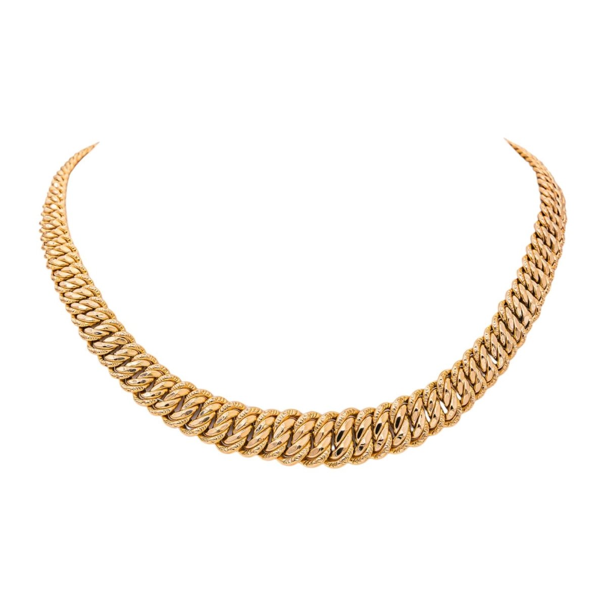 Collier Maille américaine en or rose - Castafiore