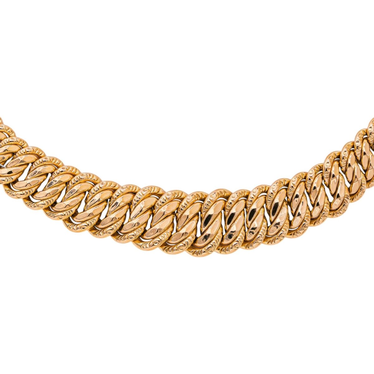 Collier Maille américaine en or rose - Castafiore