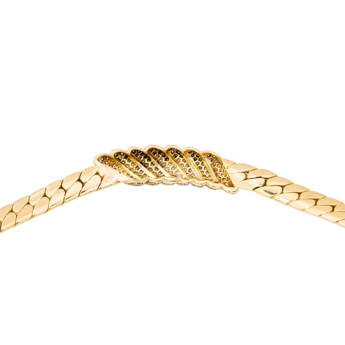 Collier Maille anglaise Or jaune Diamant - Castafiore