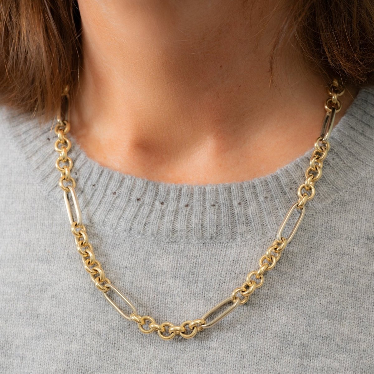 Collier Maille bicolore POMELLATO en or jaune et or blanc - Castafiore