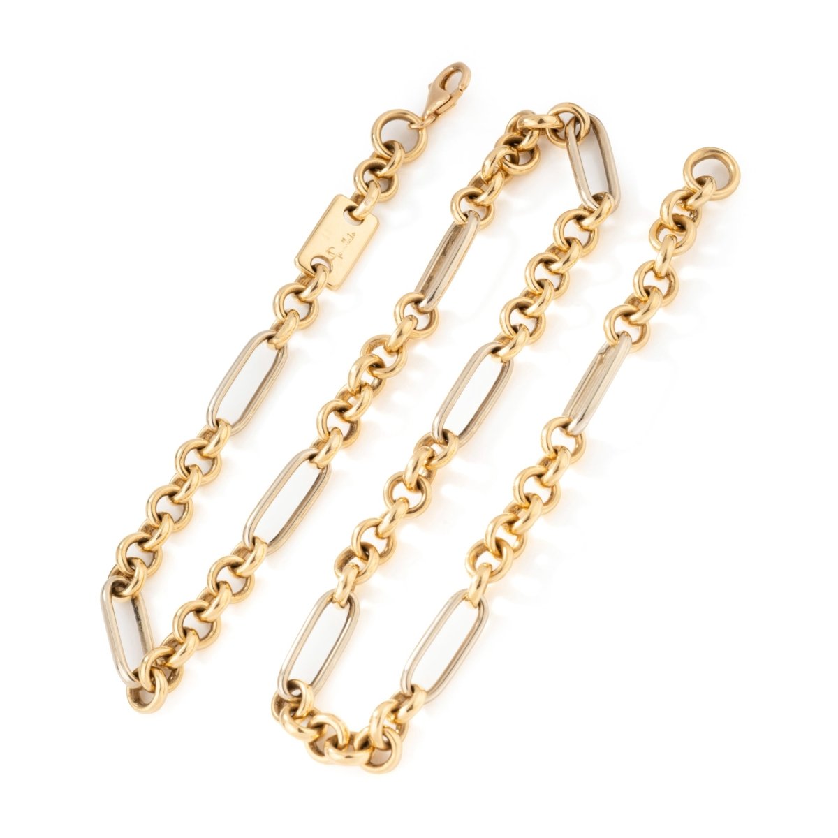 Collier Maille bicolore POMELLATO en or jaune et or blanc - Castafiore