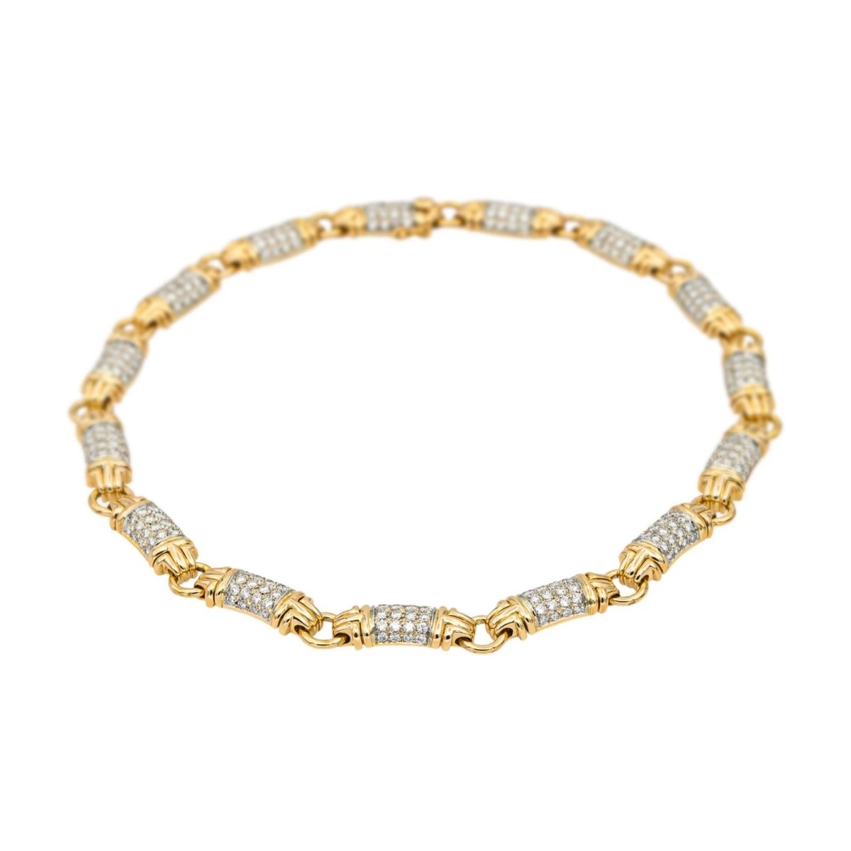 Bulgari Necklace Parentesi Yellow gold diamond