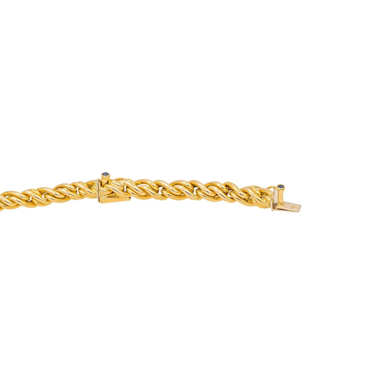 Collier Maille CAPLAIN en or jaune et saphir - Castafiore