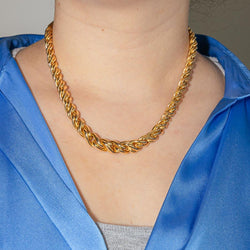 Collier Maille CAPLAIN en or jaune et saphir - Castafiore