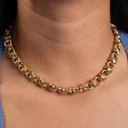 Collier Maille CAPLAIN SAINT ANDRÉ en or jaune et or blanc - Castafiore