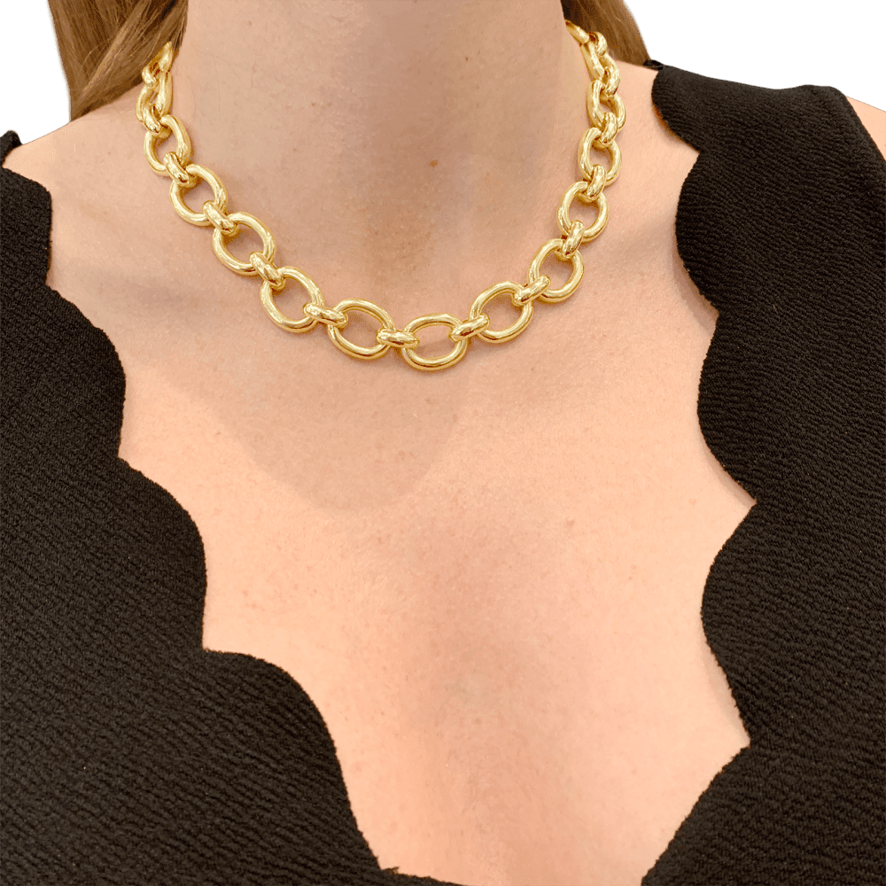Necklace Cartier, "Baignoire", yellow gold.