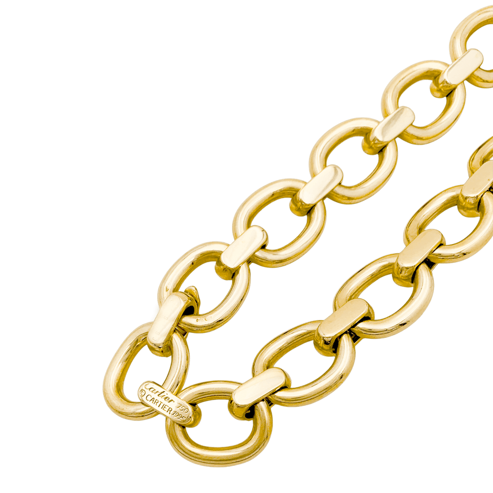 Necklace Cartier, "Baignoire", yellow gold.