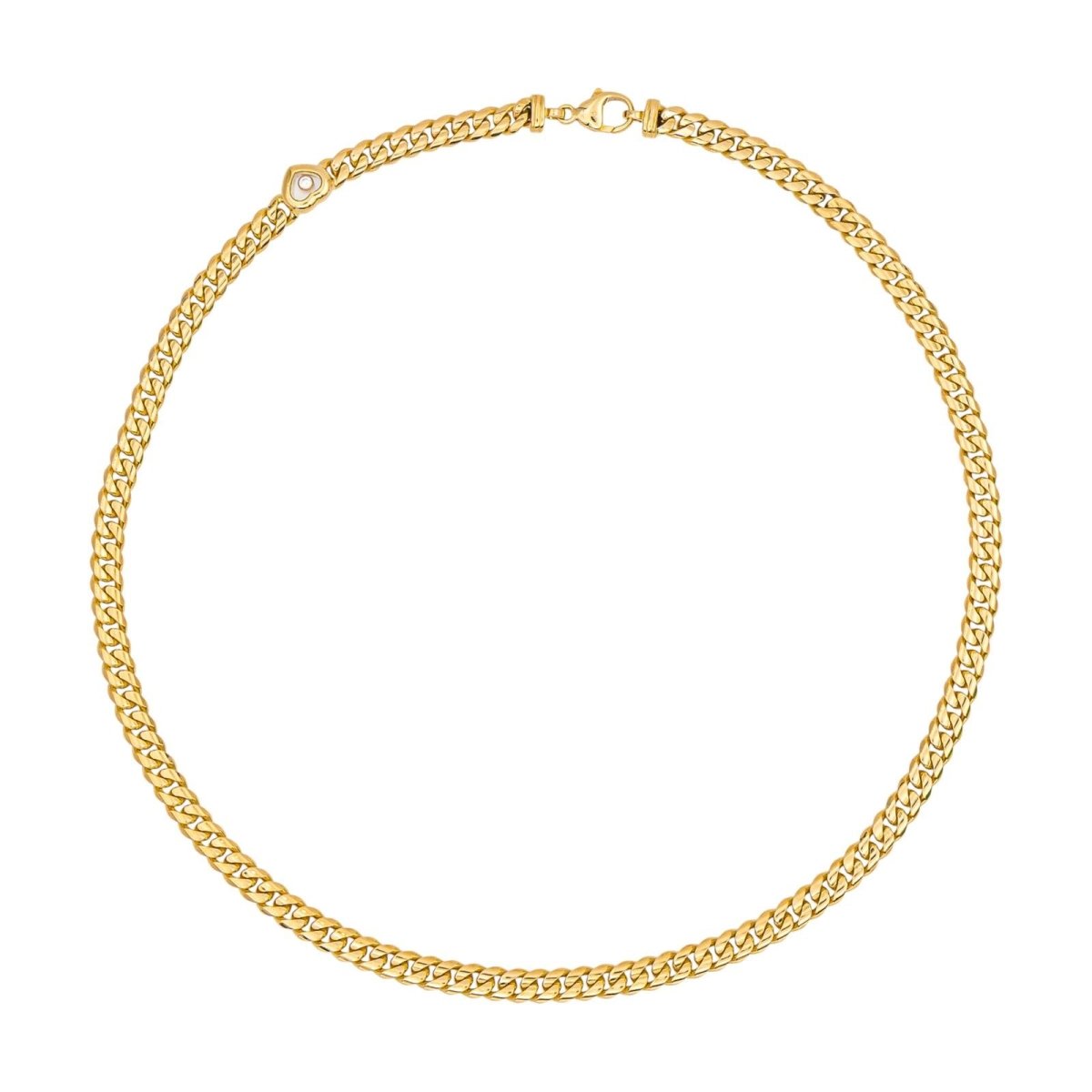 Collier Maille CHOPARD "Happy Diamond" en or jaune et diamant - Castafiore