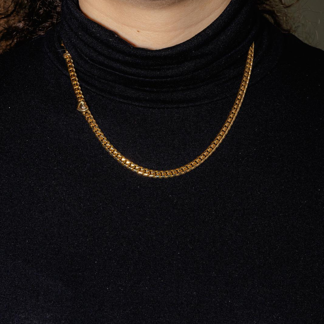 Collier Maille CHOPARD "Happy Diamond" en or jaune et diamant - Castafiore