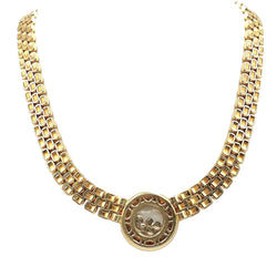 Collier Maille CHOPARD "Happy Diamonds" en or jaune et diamants - Castafiore