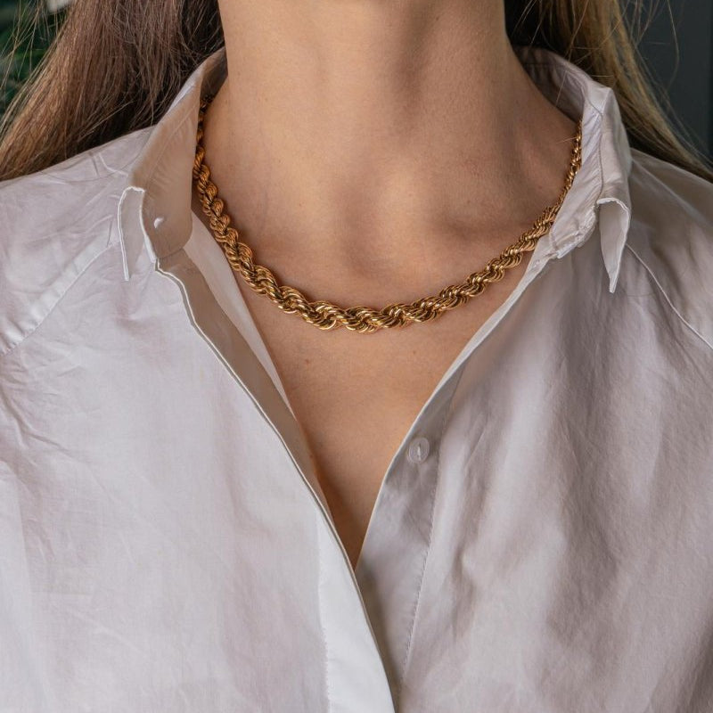 Collier Maille corde Or rose - Castafiore