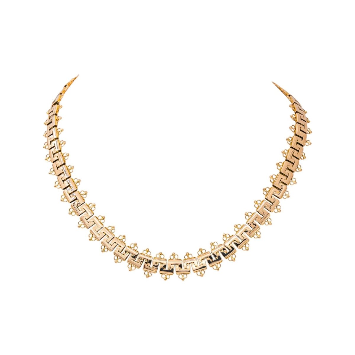 Collier maille de grecques Or rose - Castafiore