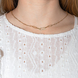 Dinh Van Necklace Yellow gold link diamond