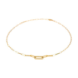 Dinh Van Necklace Yellow gold link diamond