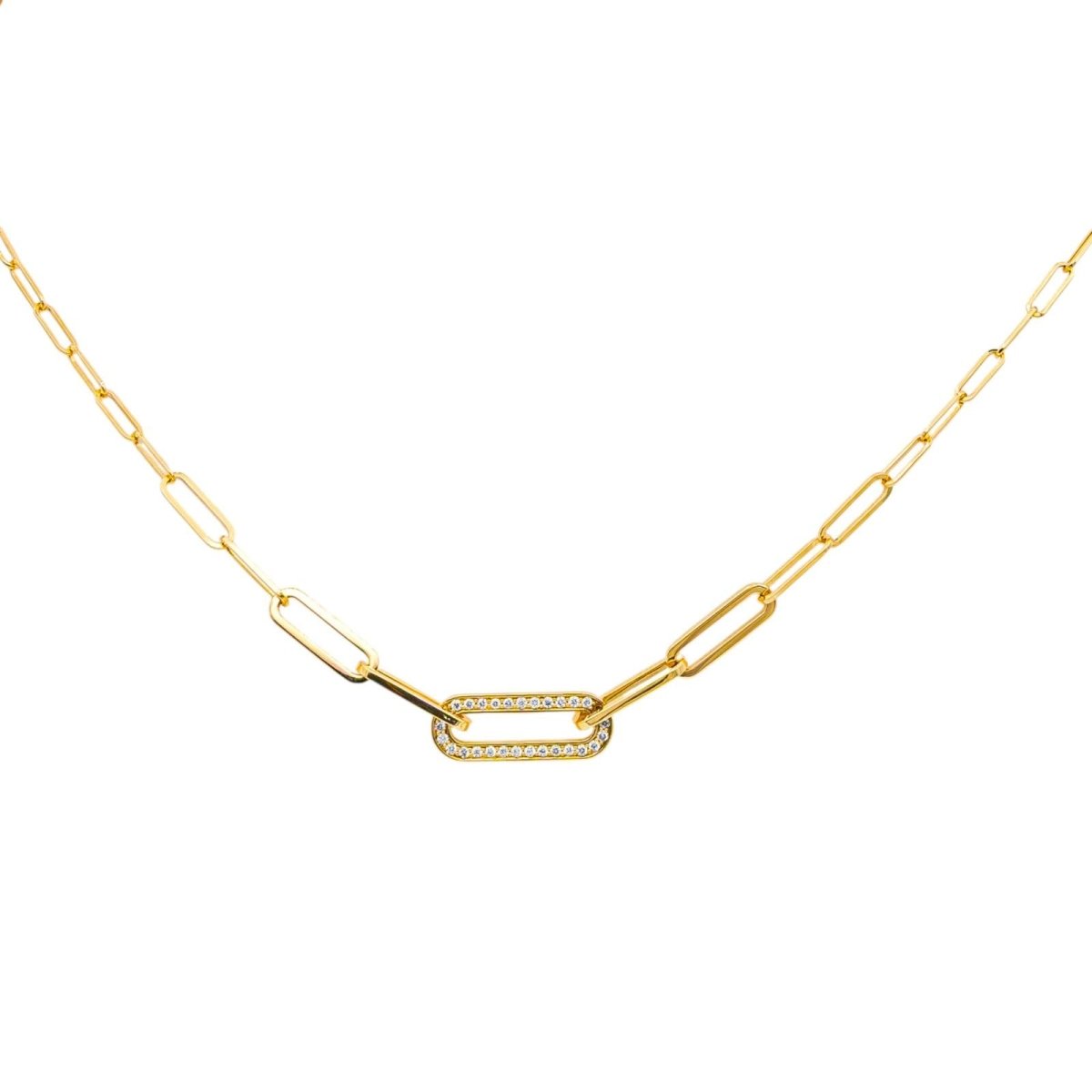 Dinh Van Necklace Yellow gold link diamond
